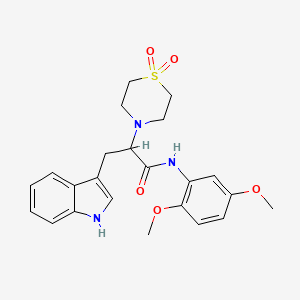 N-(2,5-dimethoxyphenyl)-2-(1,1-dioxo-1,4-thiazinan-4-yl)-3-(1H-indol-3-yl)propanamide