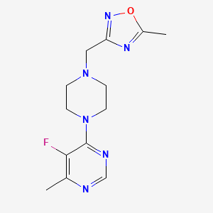 3-[[4-(5-Fluoro-6-methylpyrimidin-4-yl)piperazin-1-yl]methyl]-5-methyl-1,2,4-oxadiazole