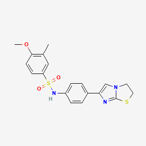 B2566571 N-(4-(2,3-dihydroimidazo[2,1-b]thiazol-6-yl)phenyl)-4-methoxy-3-methylbenzenesulfonamide CAS No. 893986-12-4