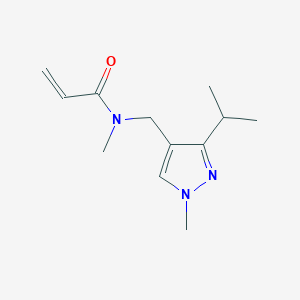 molecular formula C12H19N3O B2566629 N-methyl-N-{[1-methyl-3-(propan-2-yl)-1H-pyrazol-4-yl]methyl}prop-2-enamide CAS No. 2411246-09-6