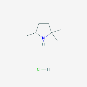 molecular formula C7H16ClN B2566698 2,2,5-Trimethylpyrrolidine hydrochloride CAS No. 6620-67-3