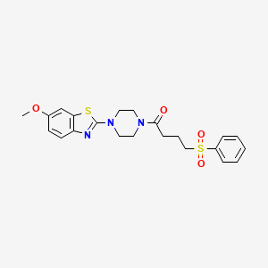 1-(4-(6-Methoxybenzo[d]thiazol-2-yl)piperazin-1-yl)-4-(phenylsulfonyl)butan-1-one