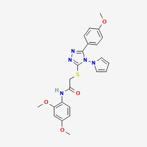 N-(2,4-dimethoxyphenyl)-2-{[5-(4-methoxyphenyl)-4-(1H-pyrrol-1-yl)-4H-1,2,4-triazol-3-yl]sulfanyl}acetamide