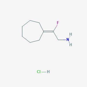 2-Cycloheptylidene-2-fluoroethanamine;hydrochloride