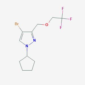 4-bromo-1-cyclopentyl-3-[(2,2,2-trifluoroethoxy)methyl]-1H-pyrazole