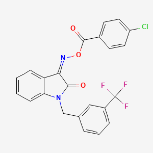 3-{[(4-chlorobenzoyl)oxy]imino}-1-[3-(trifluoromethyl)benzyl]-1,3-dihydro-2H-indol-2-one