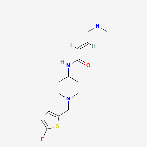 (E)-4-(Dimethylamino)-N-[1-[(5-fluorothiophen-2-yl)methyl]piperidin-4-yl]but-2-enamide
