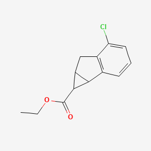molecular formula C13H13ClO2 B2566717 ethyl 5-chloro-1H,1aH,6H,6aH-cyclopropa[a]indene-1-carboxylate CAS No. 2044796-16-7
