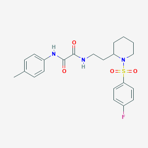 N1-(2-(1-((4-fluorophenyl)sulfonyl)piperidin-2-yl)ethyl)-N2-(p-tolyl)oxalamide