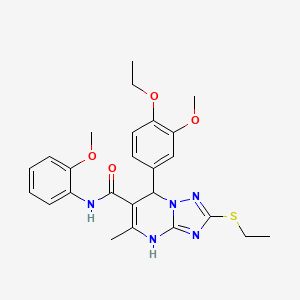 7-(4-ethoxy-3-methoxyphenyl)-2-(ethylthio)-N-(2-methoxyphenyl)-5-methyl-4,7-dihydro-[1,2,4]triazolo[1,5-a]pyrimidine-6-carboxamide