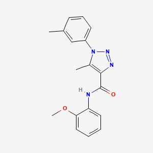 molecular formula C18H18N4O2 B2566741 N-(2-methoxyphenyl)-5-methyl-1-(3-methylphenyl)-1H-1,2,3-triazole-4-carboxamide CAS No. 878733-92-7