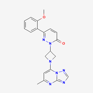 molecular formula C20H19N7O2 B2566751 6-(2-Methoxyphenyl)-2-(1-{5-methyl-[1,2,4]triazolo[1,5-a]pyrimidin-7-yl}azetidin-3-yl)-2,3-dihydropyridazin-3-one CAS No. 2380188-05-4