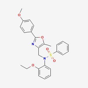 N-{2-[5-(1H-indol-2-yl)-1,2,4-oxadiazol-3-yl]ethyl}-4-methoxy-N-methylbenzamide