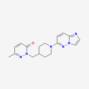 2-[(1-{Imidazo[1,2-b]pyridazin-6-yl}piperidin-4-yl)methyl]-6-methyl-2,3-dihydropyridazin-3-one