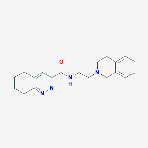 molecular formula C20H24N4O B2566779 N-[2-(1,2,3,4-tetrahydroisoquinolin-2-yl)ethyl]-5,6,7,8-tetrahydrocinnoline-3-carboxamide CAS No. 2415587-15-2