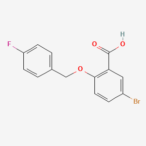 5-Bromo-2-[(4-fluorobenzyl)oxy]benzoic acid