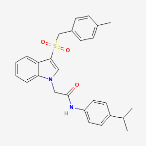 N-(4-isopropylphenyl)-2-(3-((4-methylbenzyl)sulfonyl)-1H-indol-1-yl)acetamide
