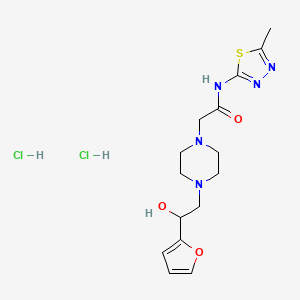 2-(4-(2-(furan-2-yl)-2-hydroxyethyl)piperazin-1-yl)-N-(5-methyl-1,3,4-thiadiazol-2-yl)acetamide dihydrochloride