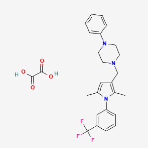 1-((2,5-dimethyl-1-(3-(trifluoromethyl)phenyl)-1H-pyrrol-3-yl)methyl)-4-phenylpiperazine oxalate
