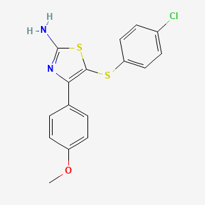 5-[(4-Chlorophenyl)sulfanyl]-4-(4-methoxyphenyl)-1,3-thiazol-2-ylamine