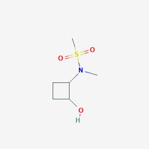 molecular formula C6H13NO3S B2566791 N-(2-hydroxycyclobutyl)-N-methylmethanesulfonamide CAS No. 2197713-49-6
