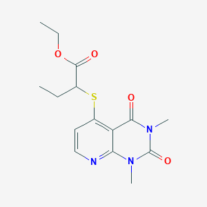 molecular formula C15H19N3O4S B2566854 Ethyl 2-((1,3-dimethyl-2,4-dioxo-1,2,3,4-tetrahydropyrido[2,3-d]pyrimidin-5-yl)thio)butanoate CAS No. 899732-50-4