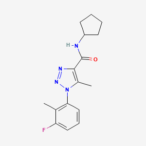 molecular formula C16H19FN4O B2566868 N-cyclopentyl-1-(3-fluoro-2-methylphenyl)-5-methyl-1H-1,2,3-triazole-4-carboxamide CAS No. 1326904-17-9