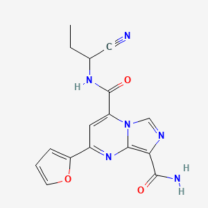 N4-(1-cyanopropyl)-2-(furan-2-yl)imidazo[1,5-a]pyrimidine-4,8-dicarboxamide