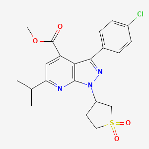 methyl 3-(4-chlorophenyl)-1-(1,1-dioxidotetrahydrothiophen-3-yl)-6-isopropyl-1H-pyrazolo[3,4-b]pyridine-4-carboxylate