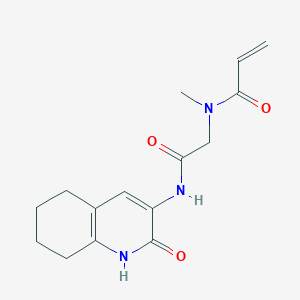 N-Methyl-N-[2-oxo-2-[(2-oxo-5,6,7,8-tetrahydro-1H-quinolin-3-yl)amino]ethyl]prop-2-enamide