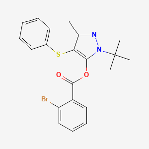 1-(tert-butyl)-3-methyl-4-(phenylthio)-1H-pyrazol-5-yl 2-bromobenzoate
