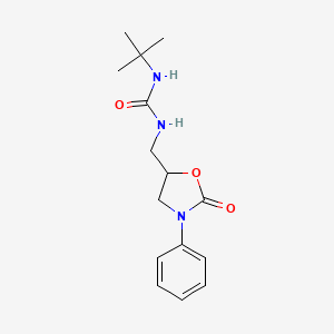 1-(Tert-butyl)-3-((2-oxo-3-phenyloxazolidin-5-yl)methyl)urea