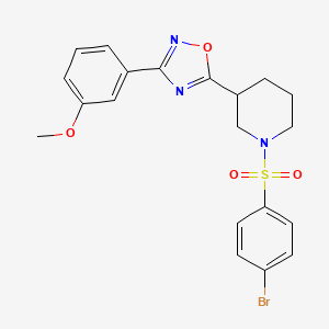 1-[(4-Bromophenyl)sulfonyl]-3-[3-(3-methoxyphenyl)-1,2,4-oxadiazol-5-yl]piperidine