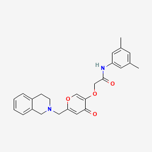 2-[6-(3,4-dihydro-1H-isoquinolin-2-ylmethyl)-4-oxopyran-3-yl]oxy-N-(3,5-dimethylphenyl)acetamide