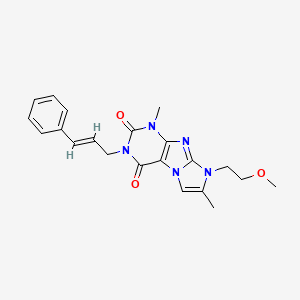 3-cinnamyl-8-(2-methoxyethyl)-1,7-dimethyl-1H-imidazo[2,1-f]purine-2,4(3H,8H)-dione