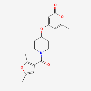 4-((1-(2,5-dimethylfuran-3-carbonyl)piperidin-4-yl)oxy)-6-methyl-2H-pyran-2-one