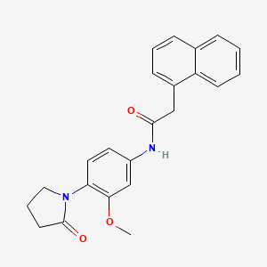 molecular formula C23H22N2O3 B2566971 N-[3-methoxy-4-(2-oxopyrrolidin-1-yl)phenyl]-2-(naphthalen-1-yl)acetamide CAS No. 930020-97-6