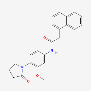 N-[3-methoxy-4-(2-oxopyrrolidin-1-yl)phenyl]-2-naphthalen-1-ylacetamide