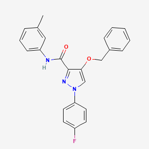 4-(benzyloxy)-1-(4-fluorophenyl)-N-(m-tolyl)-1H-pyrazole-3-carboxamide