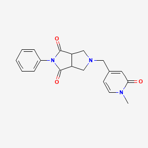2-[(1-Methyl-2-oxopyridin-4-yl)methyl]-5-phenyl-1,3,3a,6a-tetrahydropyrrolo[3,4-c]pyrrole-4,6-dione