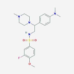 N-(2-(4-(dimethylamino)phenyl)-2-(4-methylpiperazin-1-yl)ethyl)-3-fluoro-4-methoxybenzenesulfonamide