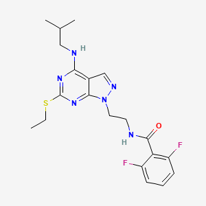 N-(2-(6-(ethylthio)-4-(isobutylamino)-1H-pyrazolo[3,4-d]pyrimidin-1-yl)ethyl)-2,6-difluorobenzamide