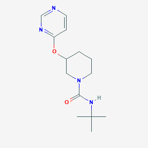 molecular formula C14H22N4O2 B2567038 N-tert-butyl-3-(pyrimidin-4-yloxy)piperidine-1-carboxamide CAS No. 2034524-20-2