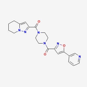 (5-(Pyridin-3-yl)isoxazol-3-yl)(4-(4,5,6,7-tetrahydropyrazolo[1,5-a]pyridine-2-carbonyl)piperazin-1-yl)methanone