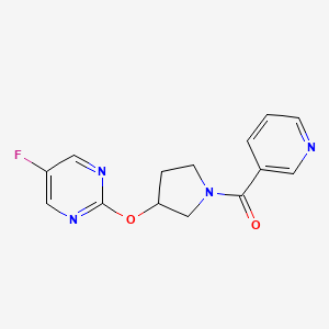 (3-((5-Fluoropyrimidin-2-yl)oxy)pyrrolidin-1-yl)(pyridin-3-yl)methanone