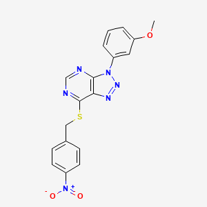 3-(3-Methoxyphenyl)-7-[(4-nitrophenyl)methylsulfanyl]triazolo[4,5-d]pyrimidine