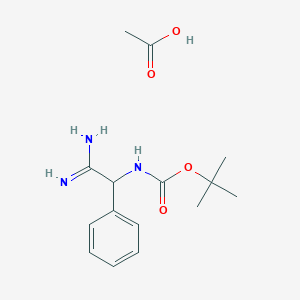 Acetic acid;tert-butyl N-(2-amino-2-imino-1-phenylethyl)carbamate