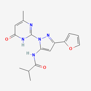 N-(3-(furan-2-yl)-1-(4-methyl-6-oxo-1,6-dihydropyrimidin-2-yl)-1H-pyrazol-5-yl)isobutyramide