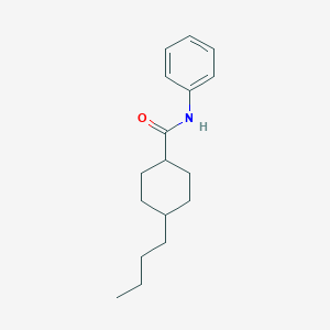 molecular formula C17H25NO B256709 Cyclohexanecarboxamide, 4-butyl-N-phenyl- (9CI) 
