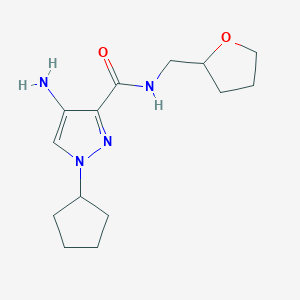 4-Amino-1-cyclopentyl-N-(tetrahydrofuran-2-ylmethyl)-1H-pyrazole-3-carboxamide